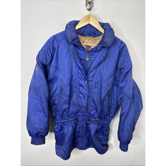 Descente Vintage Retro 80's/90's Women 12 Ski Jacket Blue - Picture 1 of 10